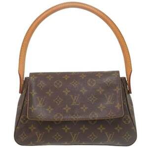 LOUIS VUITTON Authentic Brown Monogram Mini Looping Bag
